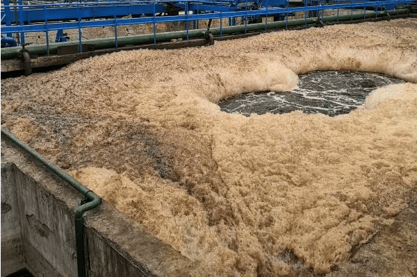 (圖:垃圾滲濾液泡沫池)