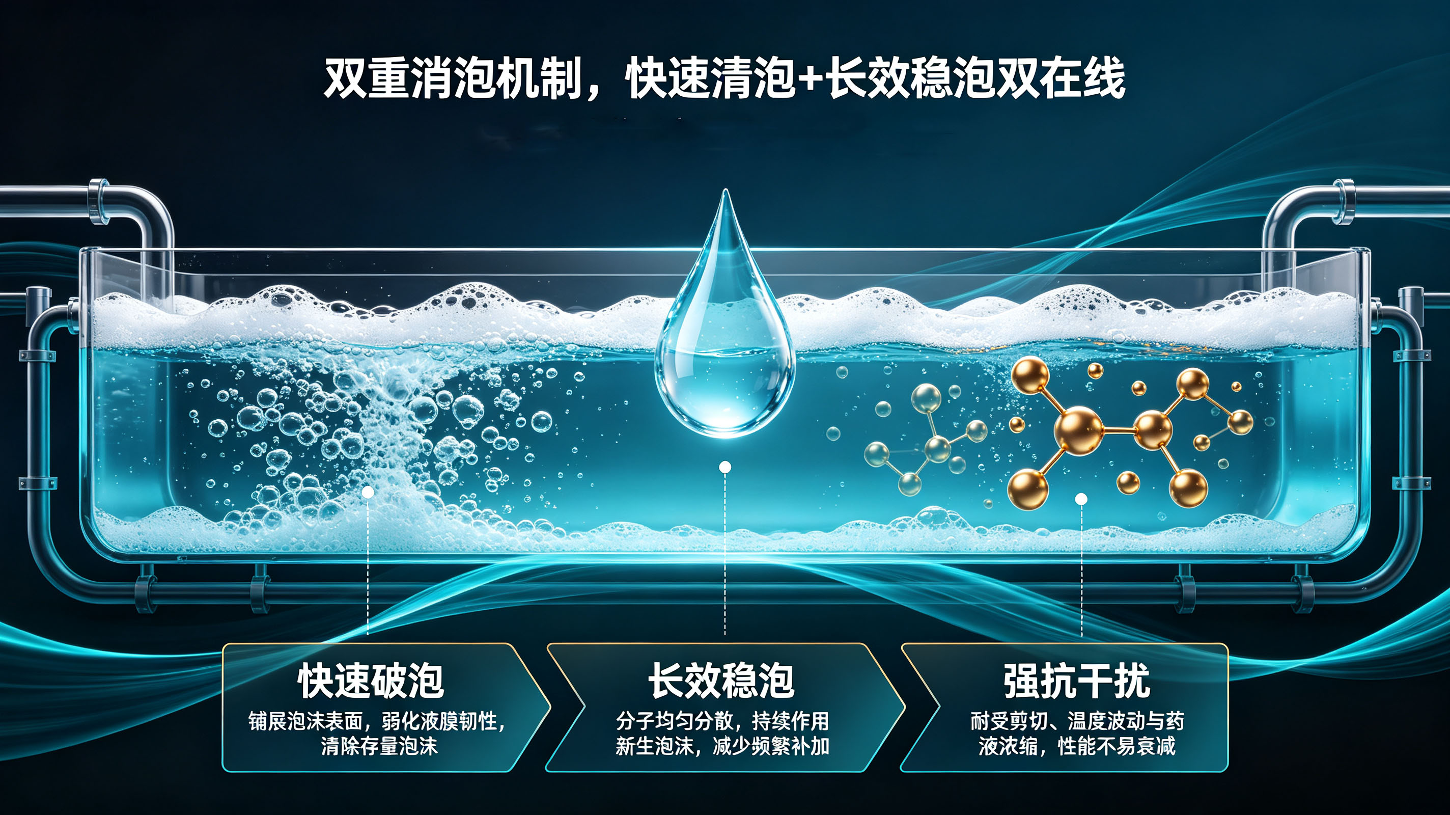 聚醚改性有機(jī)硅消泡劑的雙重消泡機(jī)制