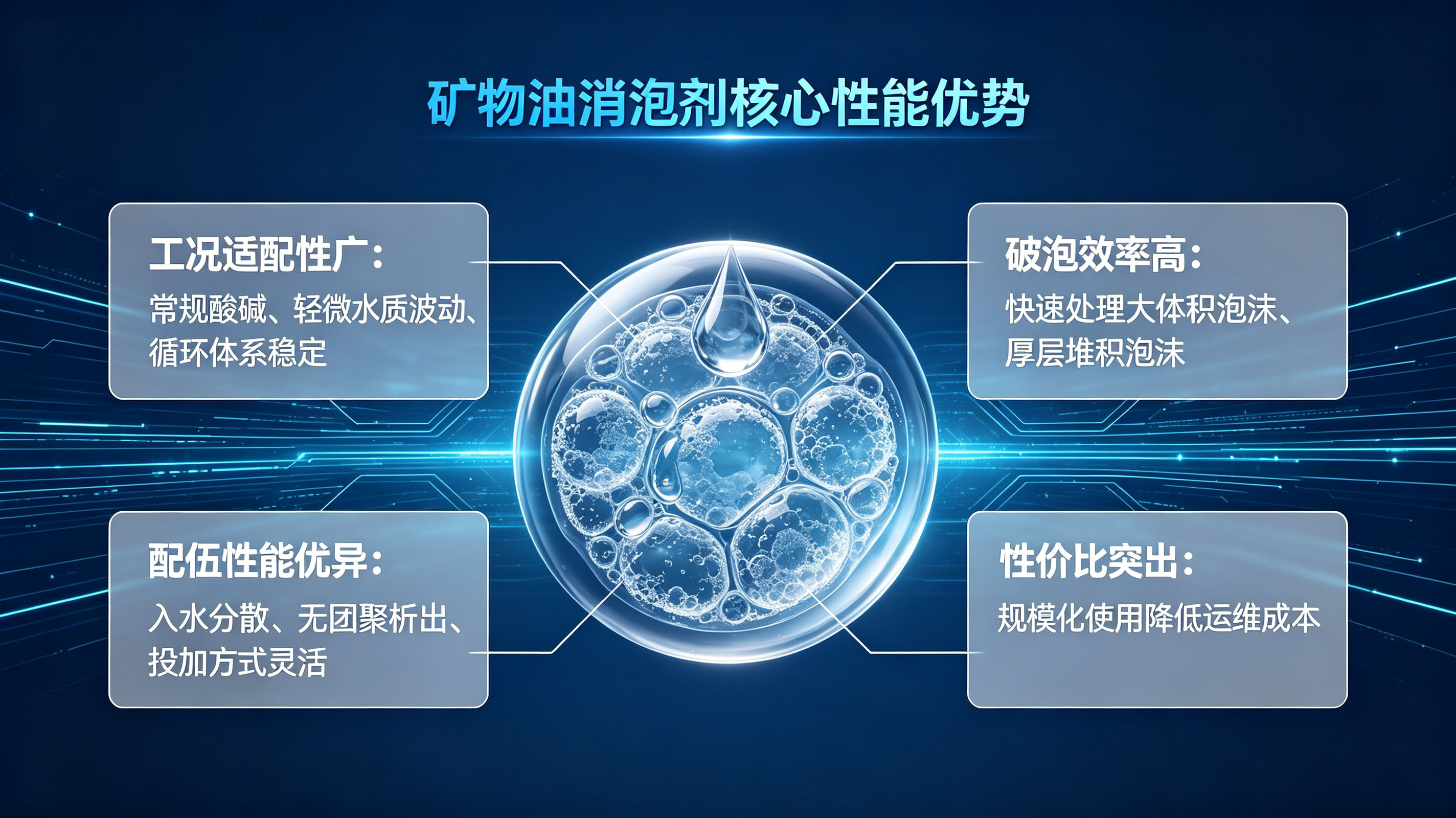礦物油消泡劑核心性能優(yōu)勢